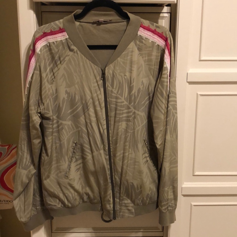 Calypso St Barth size large silk bomber jacket